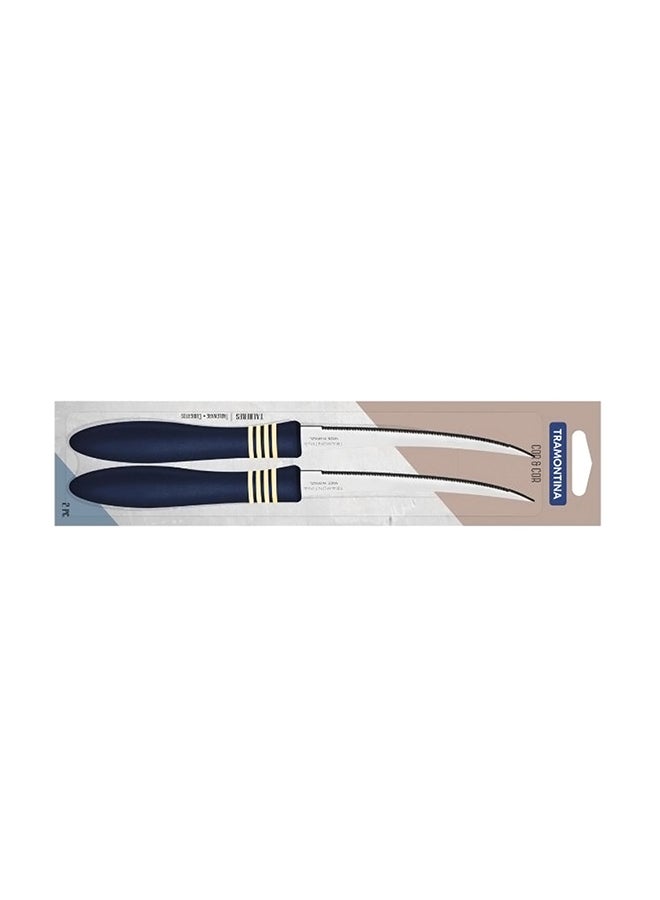 TRAMONTINA 2-Piece Tomato Knife Set Blue/Silver 23centimeter  - Image 3