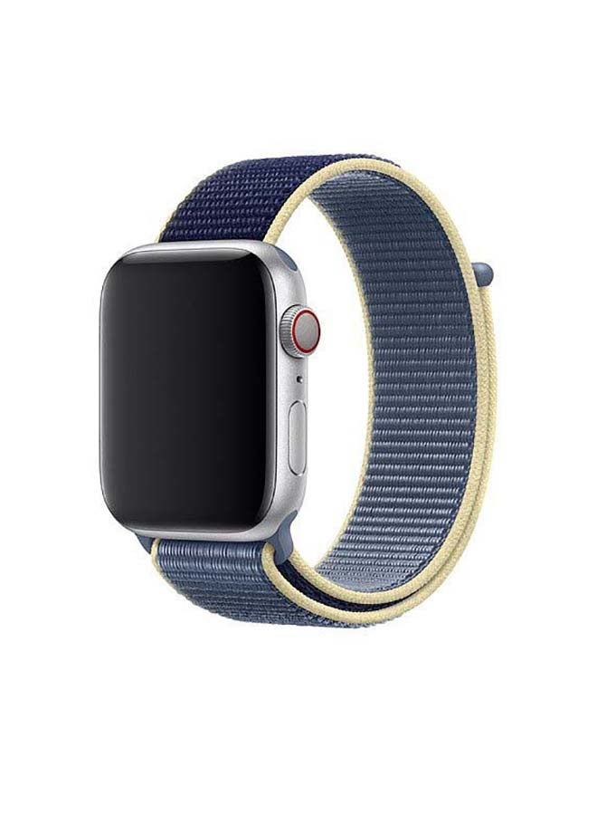 MOCOM - Sport Loop Replacement Band For Apple Watch Series 7/6/SE/5/4 45mm 44/42mm Alaskan Blue - Image 1