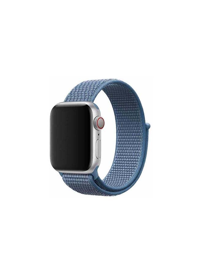 MOCOM - Sport Loop Replacement Band for Apple Watch Series 7/6/5/4/SE 45/44/42mm Cape Cod Blue - Image 1