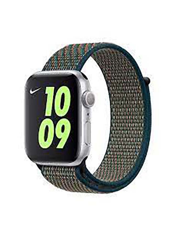 MOCOM Sport Loop Replacement Band For Apple Watch Series 7/6/SE/5/4 45mm 44/42mm Neptune Green 