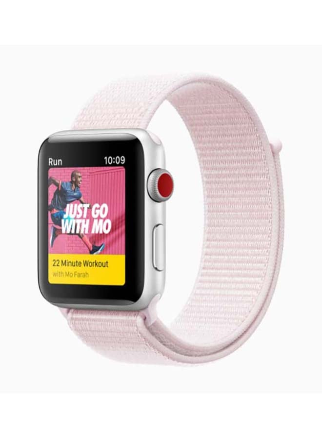 MOCOM - Sport Loop Replacement Band for Apple Watch Series 7/6/5/4/SE 45/44/42mm Perl Pink - Image 1