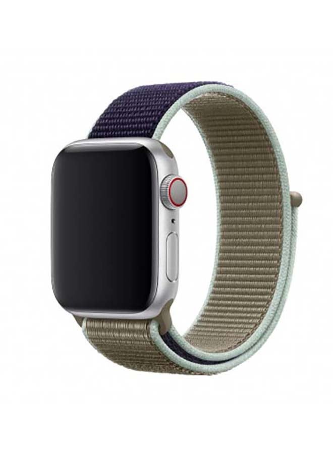 MOCOM - Sport Loop Replacement Band For Apple Watch Series 7/6/SE/5/4 45/44/42mm Khaki - Image 1