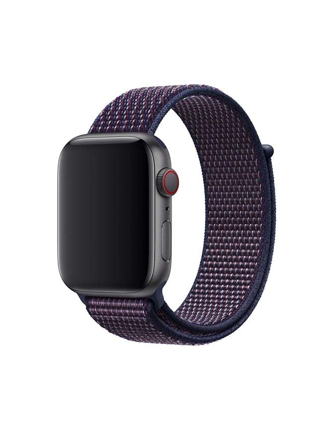 MOCOM - Sport Loop Replacement Band For Apple Watch Series 7/6/SE/5/4 45/44/42mm Indigo - Image 1