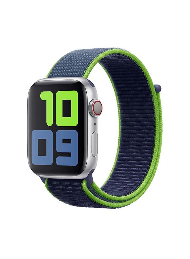 MOCOM - Sport Loop Replacement Band For Apple Watch Series 7/6/SE/5/4 45/44/42mm Neon Lime - Image 1