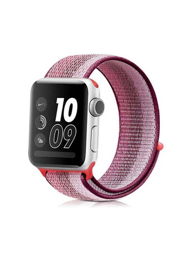MOCOM - Sport Loop Replacement Band for Apple Watch Series 7/6/5/4/SE 41/40/38mm Berry - Image 1
