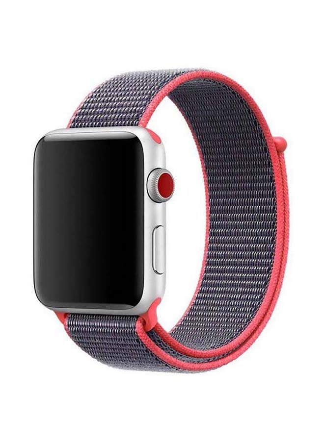 MOCOM - Sport Loop Replacement Band For Apple Watch Series 7/6/SE/5/4 41/40/38mm Electric Pink - Image 1