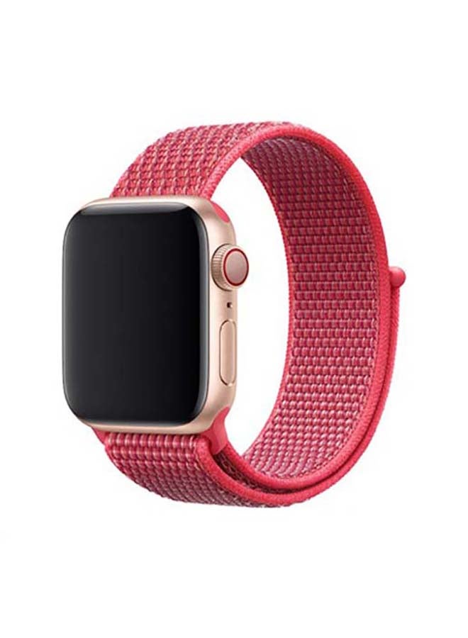 MOCOM - Sport Loop Replacement Band For Apple Watch Series 7/6/SE/5/4 41/40/38mm Hibiscus - Image 1