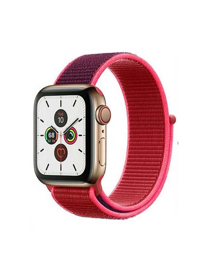 MOCOM - Sport Loop Replacement Band for Apple Watch Series 4/5/6/7/SE 38/40/41mm Red Purple - Image 1