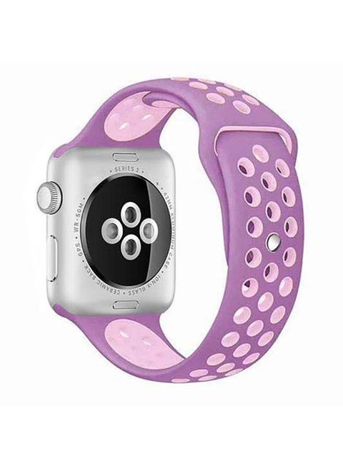 Breathable Silicone Sports Replacement Band For Apple Watch Series 4/5/6/7/SE 38/40/41mm Violet / Plum Fog