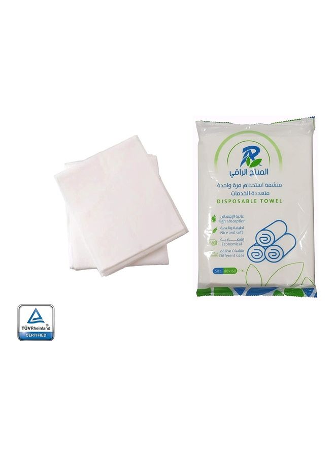 AR Pack Of 25 Disposable Hygenic Towels white 160×80cm White 180X60cm  - Image 2