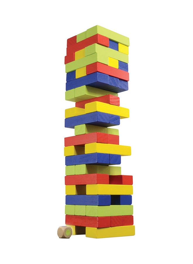 Merchant Ambassador 49-Piece Classic Wood Tumblin Tower Set With Stylish Gold Foil Embossed Packaging ‎21.84x69.6x22.35cm  - Image 4