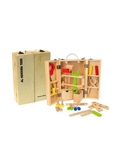 Alostoura 30 Pieces Classic Handcrafted Wooden Carpenter'S Toy Set Durable And Sturdy 30x20.5x8cm  - Image 2