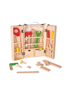 Alostoura 30 Pieces Classic Handcrafted Wooden Carpenter'S Toy Set Durable And Sturdy 30x20.5x8cm  - Image 3