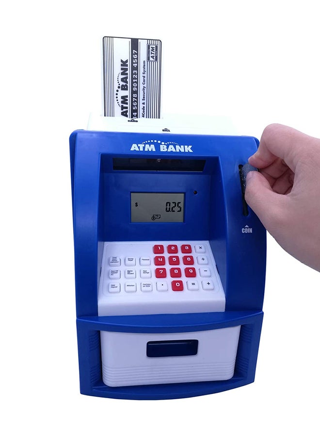 LIKE Durable Mini Atm Piggy Bank In Blue Color For 5+ Years Age Group Kids Sturdy Material 23.11x10.16x15.75cm - Image 3
