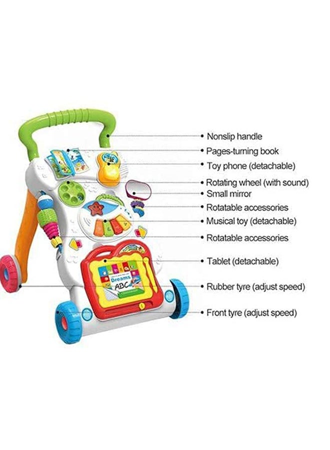 HUANGER - Multi-Functional Music Walker Speed Control And Adjustable Wheels Suitable Age 6-12 Months - Image 1
