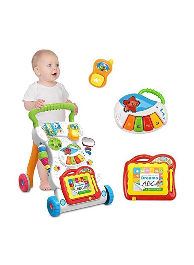 HUANGER - Multi-Functional Music Walker Speed Control And Adjustable Wheels Suitable Age 6-12 Months - Image 1