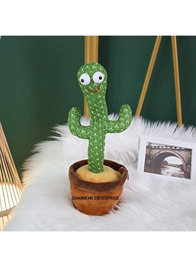 Generic - Dancing Cactus Twisting Music Toy Premium Chargable Green Color For 2+ Years Age Group Kids - Image 1