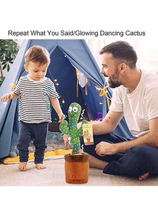 Generic - Dancing Cactus Twisting Music Toy Premium Chargable Green Color For 2+ Years Age Group Kids - Image 1