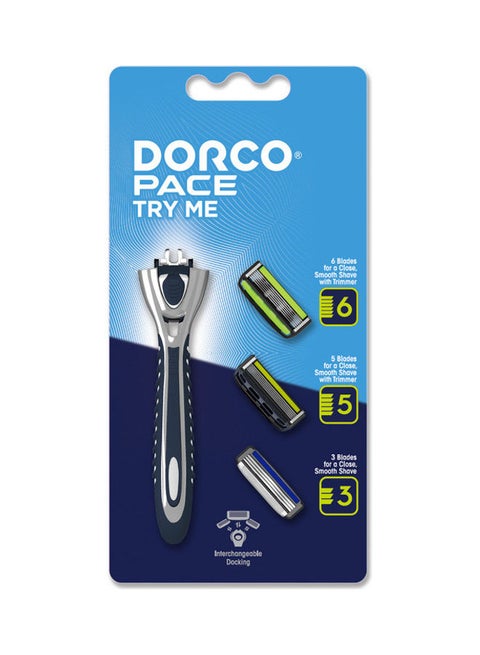 Set of Pace Try Me System Razor + 3 Catridges Multicolour
