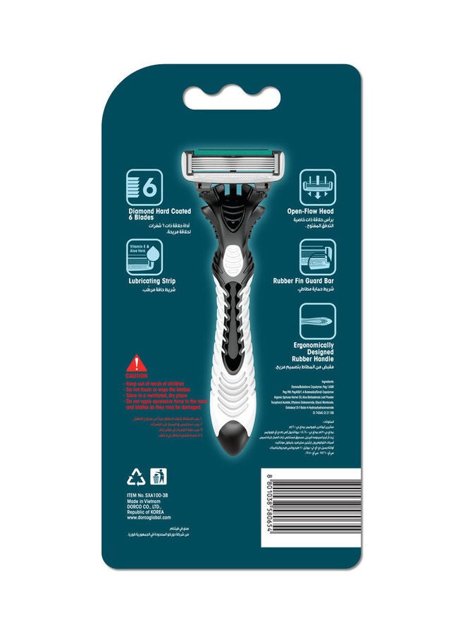 DORCO Set od 3+1 - Pace6 Disposable Razor Blue  - Image 2