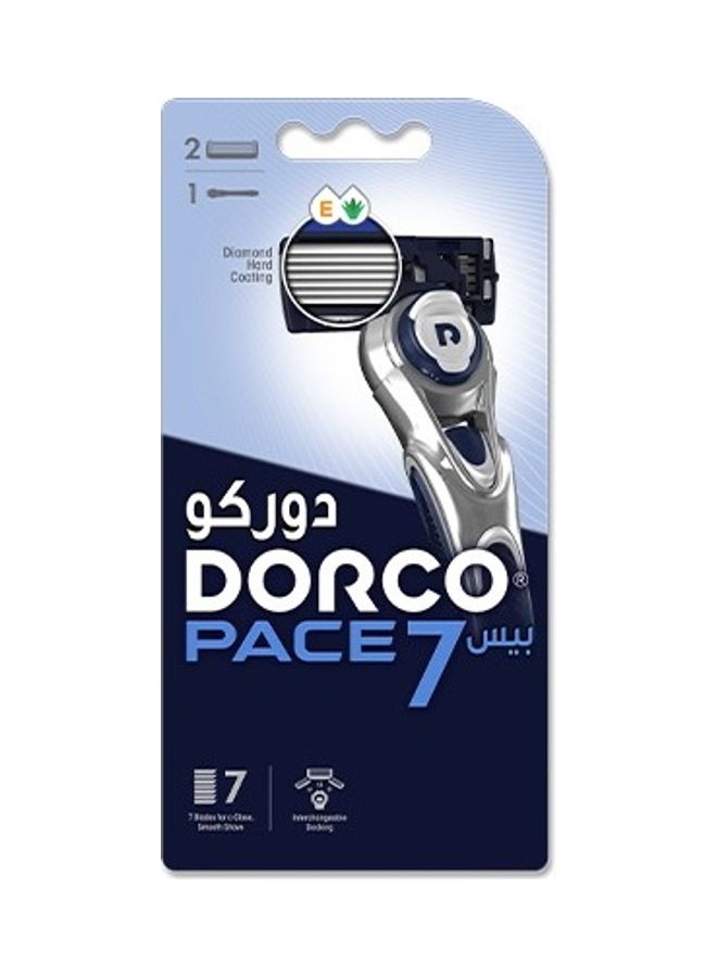 DORCO - Set of Pace7 System Razor +2 Catridges Blue - Image 1