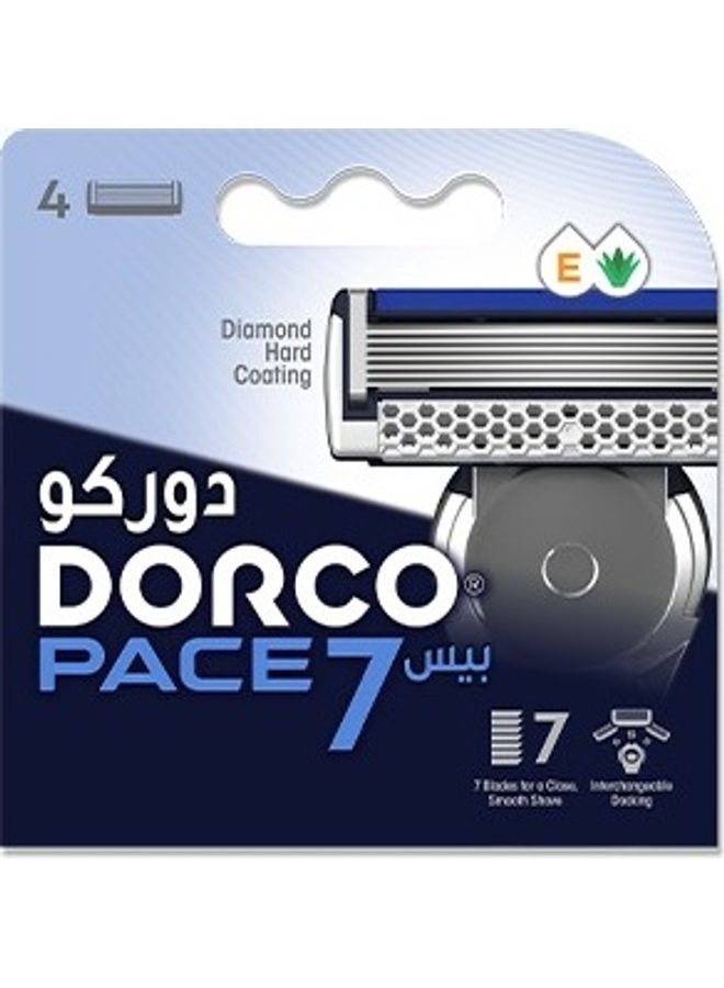 DORCO 4 Pcs - Pace7 Catridges Blue  - Image 1