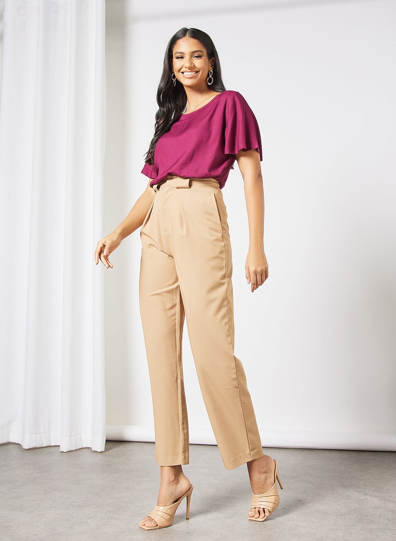 Aila Fashion Top Blouse - Purple  - Image 2
