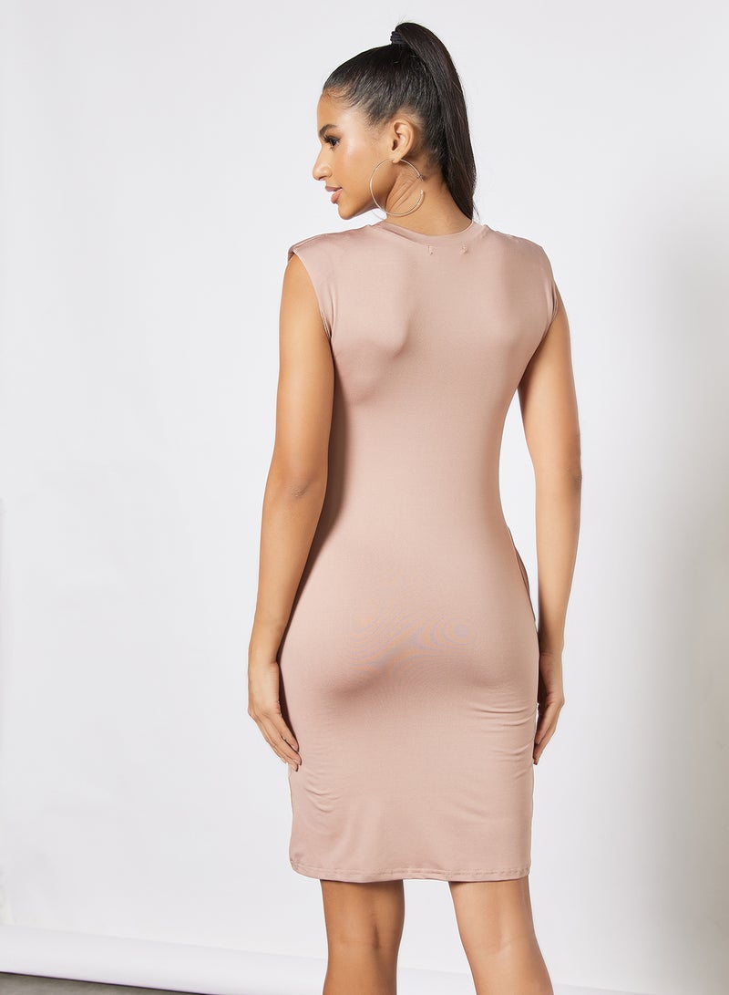 Aila - Casual Sleeveless Round Neck Mini Knit Long Evening Maxi Dress 49 Chocolate - Image 1