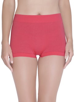 Glamroot Women's Seamless No Show, No Pinch, No Panty Lines Boyshort Panty Pink  - Image 1
