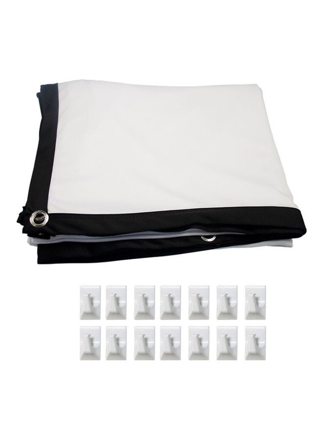 100-Inch Portable Hd Projector Screen LU-Q1026-3 White - Image 5