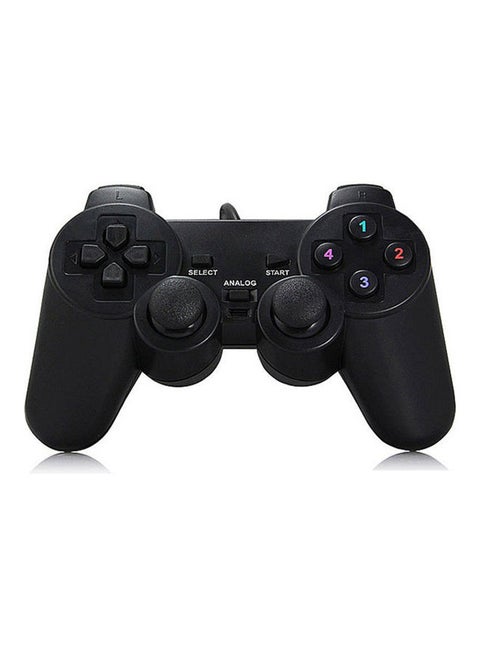 USB Wired Dual Vibration Gamepad PC Single Joystick
