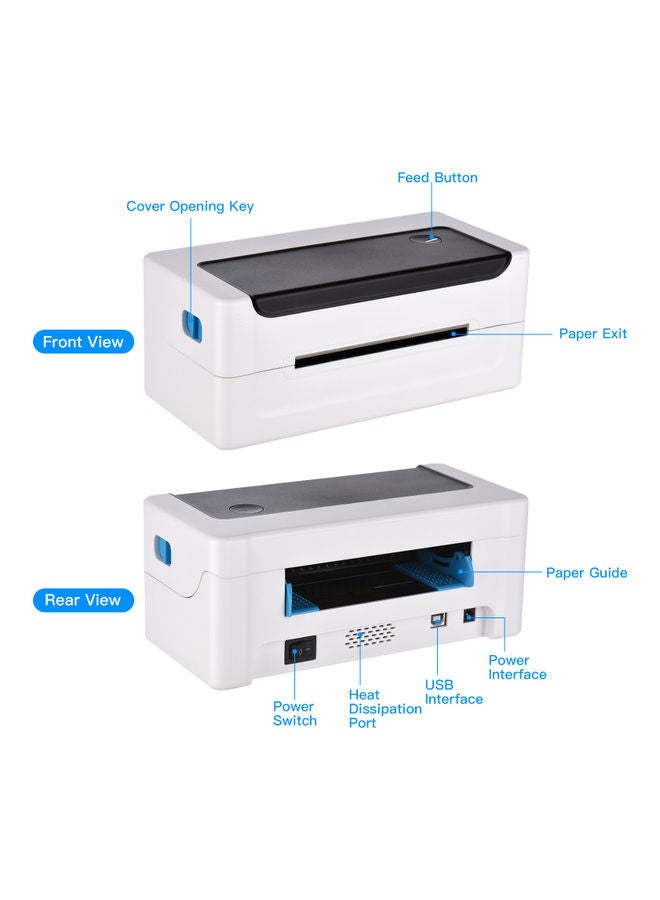Portable Thermal Label Printer White - Image 3