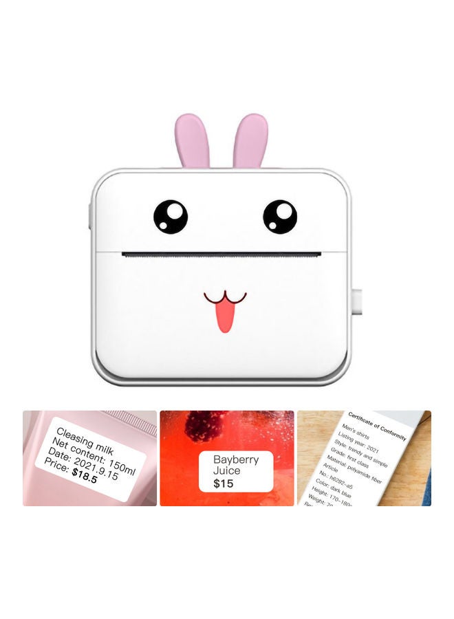 Mini Portable All-In-One Thermal Printer Pink - Image 2