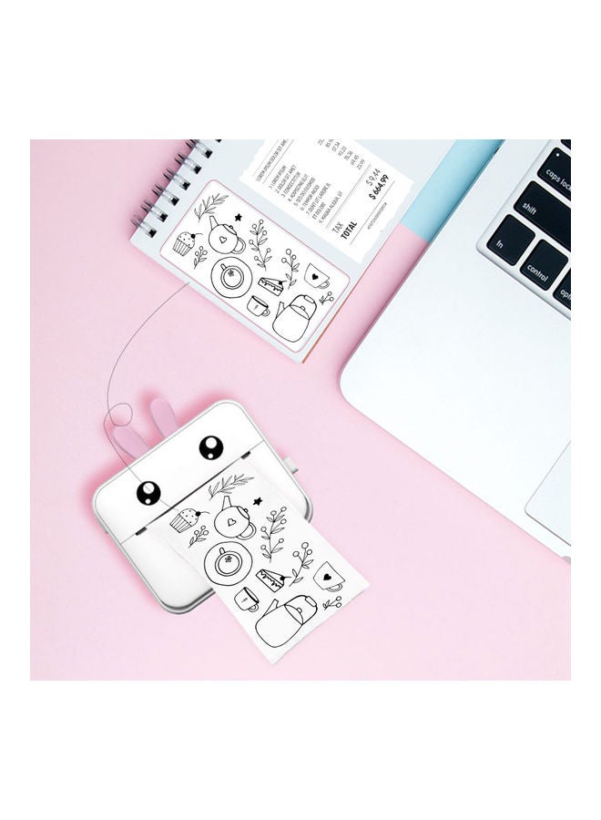 Mini Portable All-In-One Thermal Printer Pink - Image 3