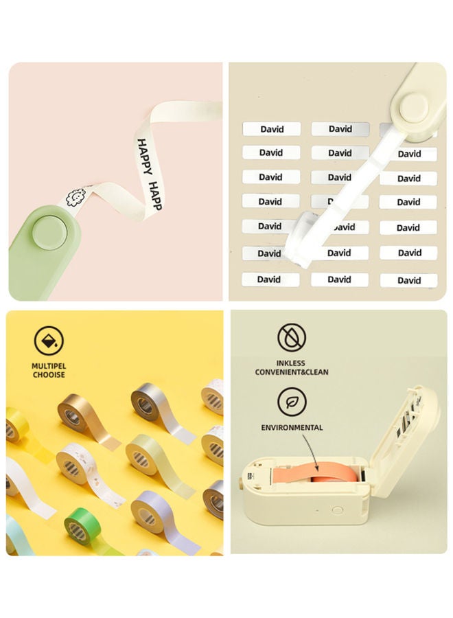 Portable Pocket Thermal Label Printer White - Image 2