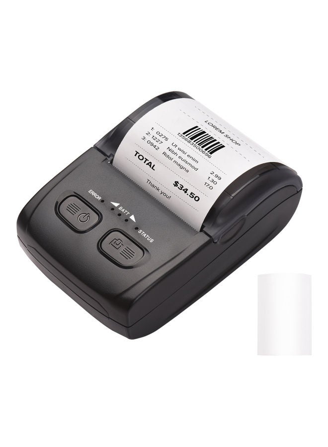 Portable Wireless All-In-One Thermal Printer Black - Image 1