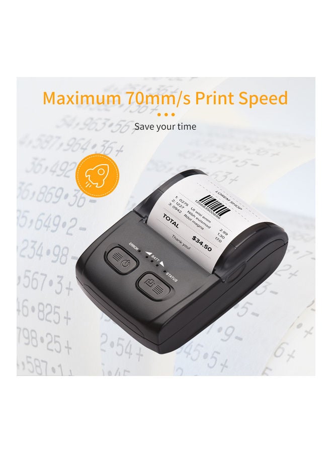 Portable Wireless All-In-One Thermal Printer Black - Image 2