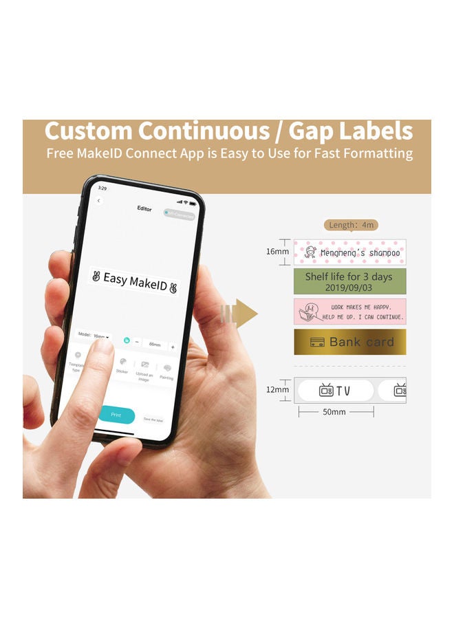 Portable Pocket Thermal Label Printer Green - Image 2