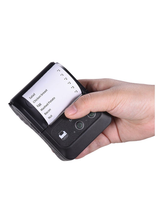 Portable Wireless Mini Thermal Printer Black - Image 1