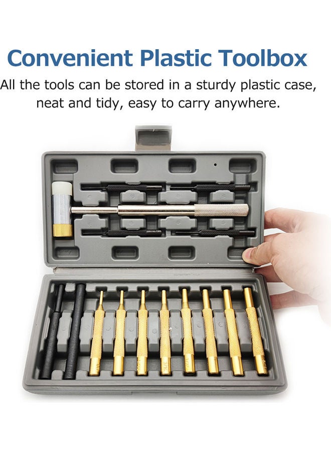 15-Pieces Punch Set For Watch Jewelry And Craft Multicolour 22.00X4.00X11.50 - Image 3