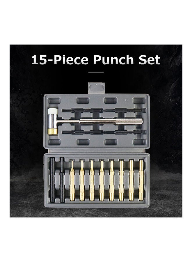 15-Pieces Punch Set For Watch Jewelry And Craft Multicolour 22.00X4.00X11.50 - Image 4