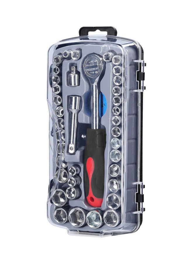 Generic 40-Piece Hexagonal Socket Ratchet Wrench Combination Tool Set Multicolour 25.00X5.00X12.00cm  - Image 2