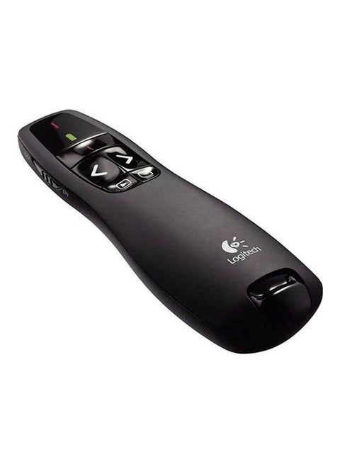 R400 Laser Presentation Remote, For Basic Slide Navigation Black