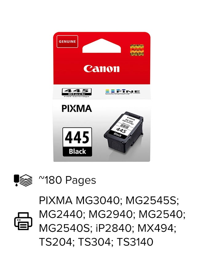 Pg-445 Pixma Fine Black Ink Cartridge Black - v1635349954/N11253795A_2