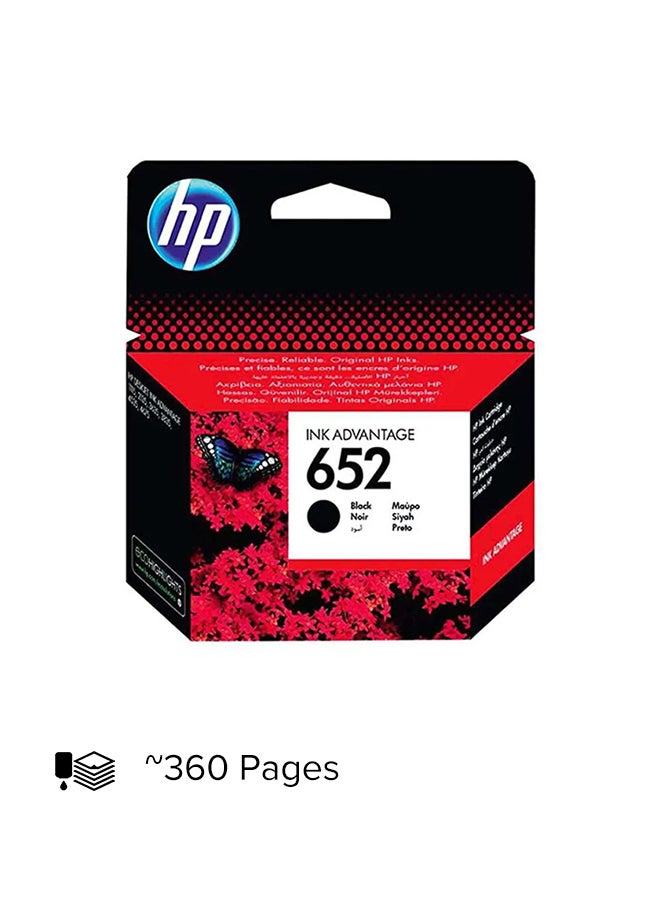HP - 652 Original Ink Cartridge Works With HP DeskJet 3787, 3789, 3835, 4535 Printers Black - Image 1