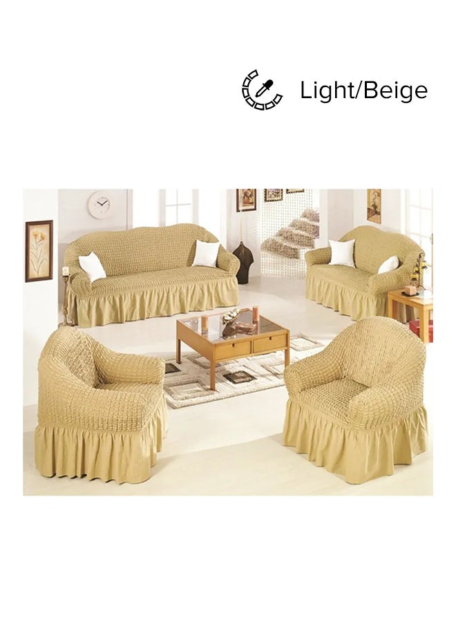 4-Piece Sofa Cover Set Beige 220x100x100cm - v1635349960/N16233590A_1