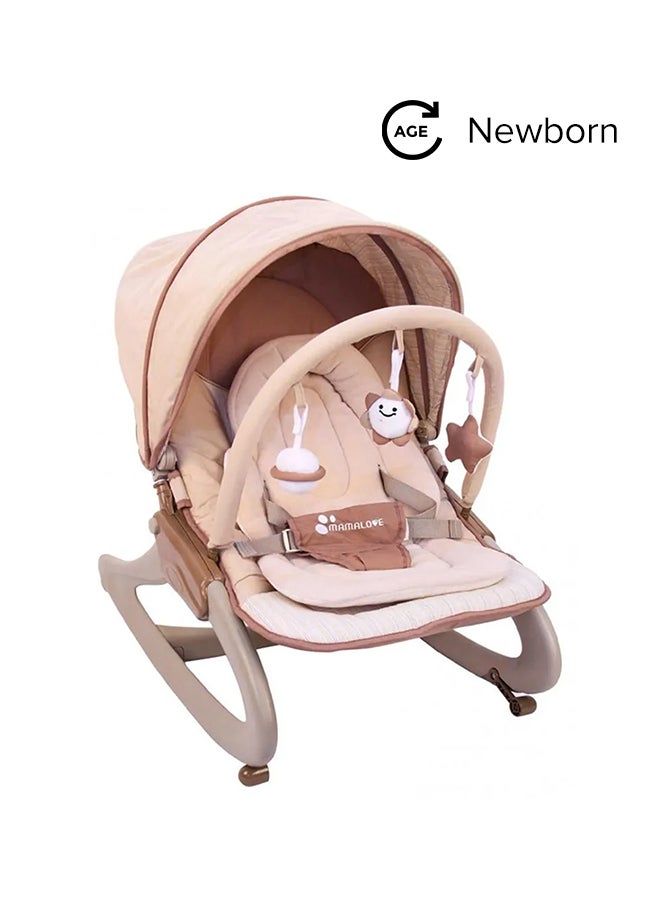 Mamalove - Portable Foldable Unique Design Vibratonal Rocker With Toys For Baby - Image 1