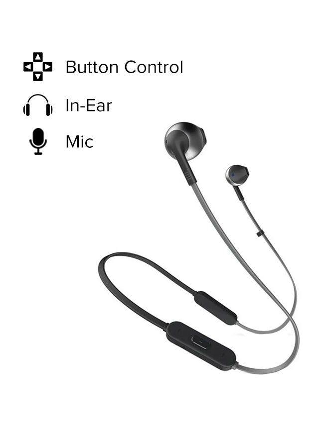JBL Tune 205Bt Wireless In-Ear Headphones - Pure Bass Sound - 6H Battery - 3 Button Mic - Flat Cable - Comfort Fit Black - Image 2