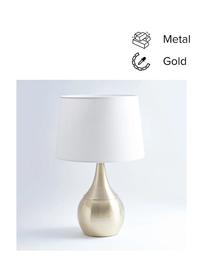 هوم بوكس مصباح طاولة معدني من أنتارك - 53 سم ذهبي/ أبيض 53x33x33سم - Image 2