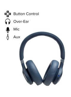 JBL Live 650BTNC Wireless Over-Ear Headphones Blue  - Image 2
